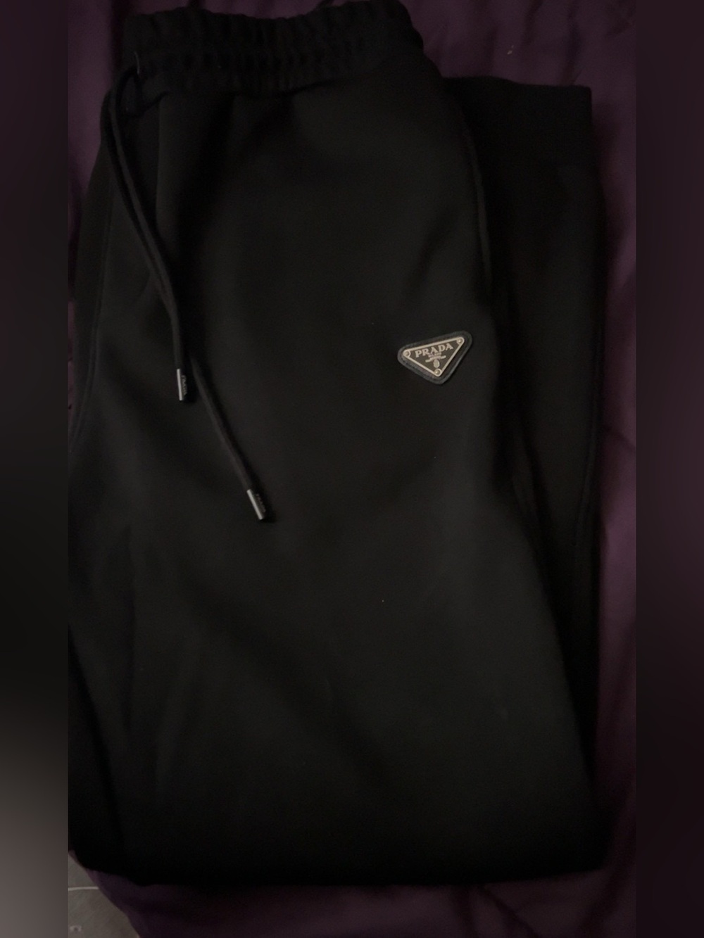 Prada Black Linea Rossi Joggers/Pants